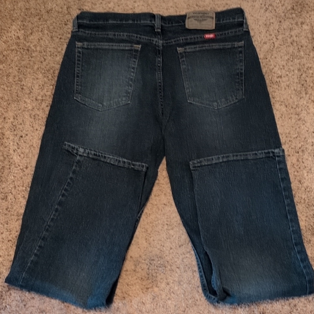 Wrangler Men's Dark Blue Straight Jeans - Picture 3 of 5